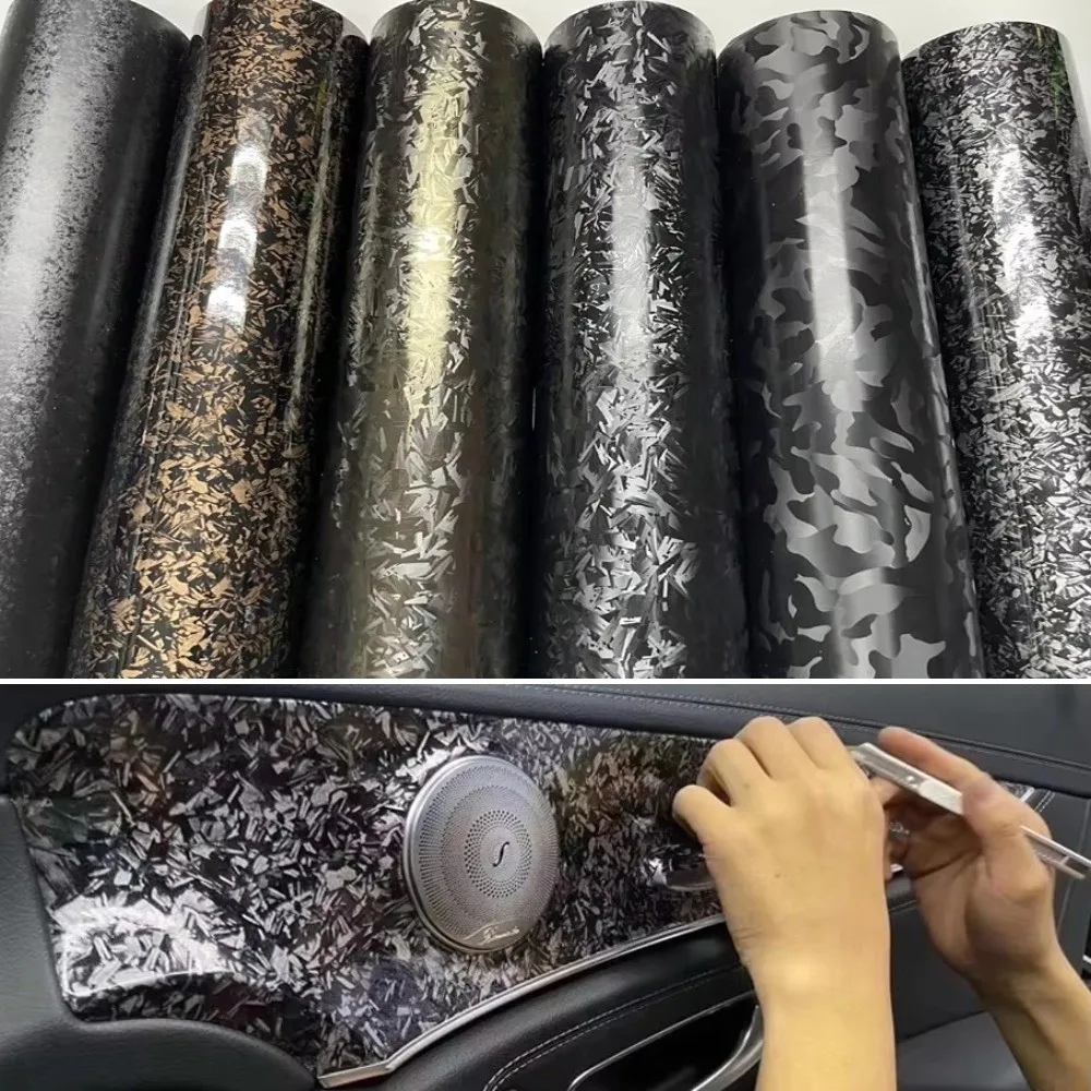50x30CM Carbon Fiber Vinyl Film ​​Self-Adhesive​​ ​​UV Protected​​ Motorcycle Body Stickers Furniture Table Decors