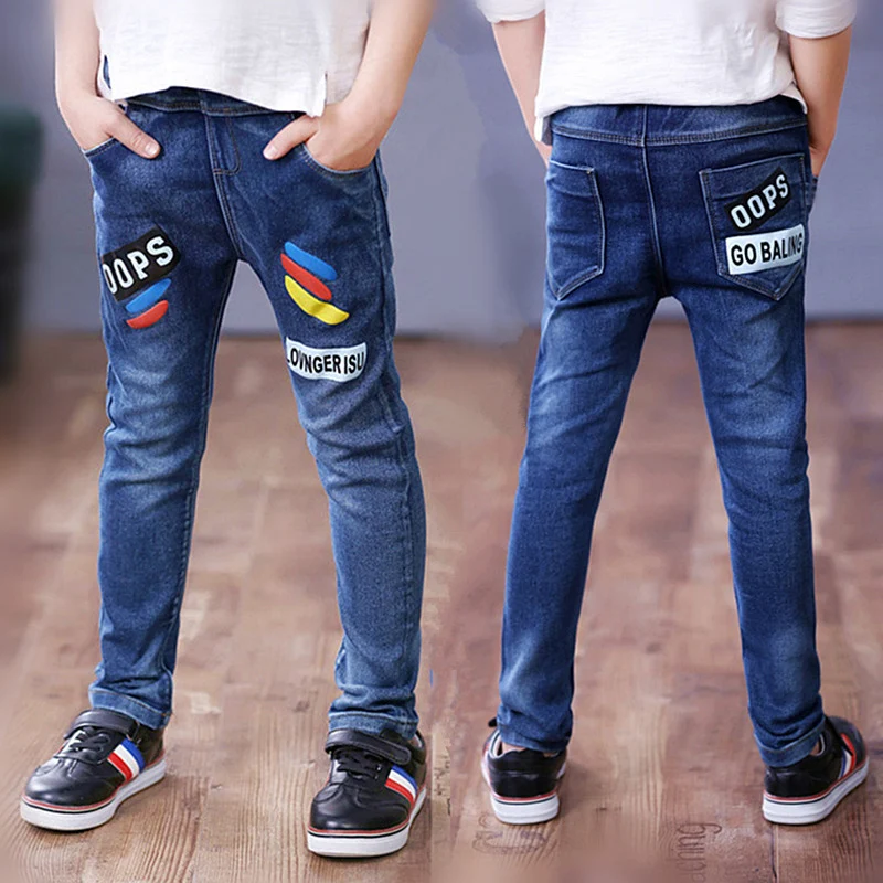 

Kids Skinny Jeans Boys Denim Clothing Bottoms Casual Wear Trousers Children Pants Garments Fashion Jeans 4-11 Years
