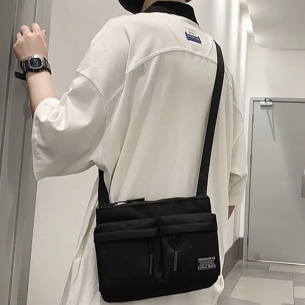 Multi-layers Men Crossbody Bags Lightweight All-match Nylon Messenger Bags Waterproof Wear-resistant Man Handbags Student