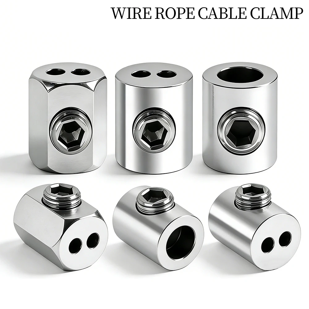 2/3/4mm Steel Wire Rope Cable Clamp Metal Fixing Clip For Billboard Hanging Lighting Fastening Hardware Accessories 10/20/50pcs