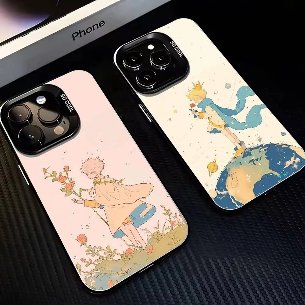

Anime The Little P-Prince Phone Case For iPhone 16,15,14,13,12,11,Mini,Pro,MAX Black Matte Shockproof Cover