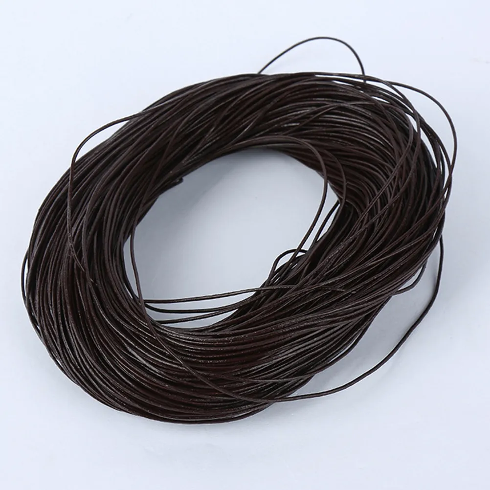 

10 .5mm Genuine Round Cord Premium Cowhide Rope for DIY Jewelry Making Bracelet Necklace Crafting Material