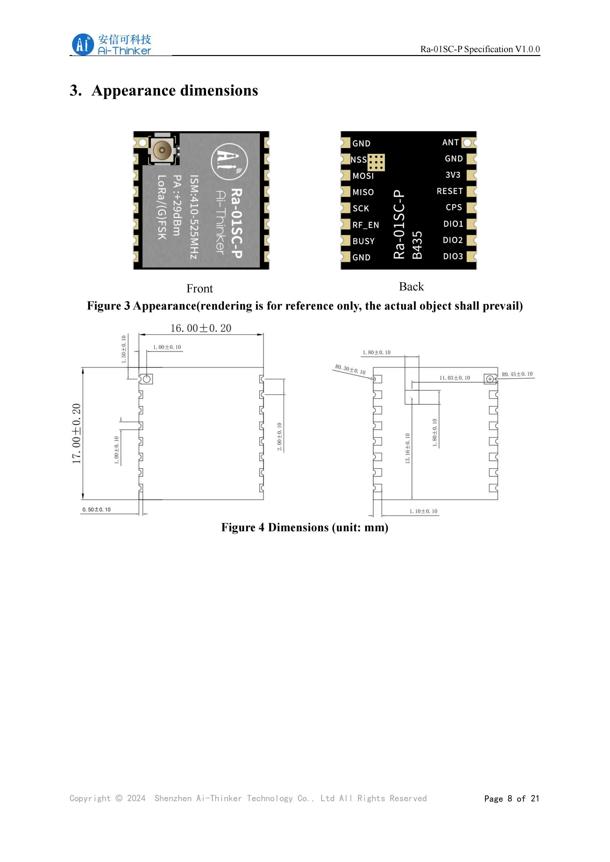 LLCC68 LoRa Wireless RF-Modul 410–525 MHz, unterstützt 10 km Spread-Spectrum-Kommunikation für extrem lange Entfernungen, Ra-01SC-P-Modul – Detail 6