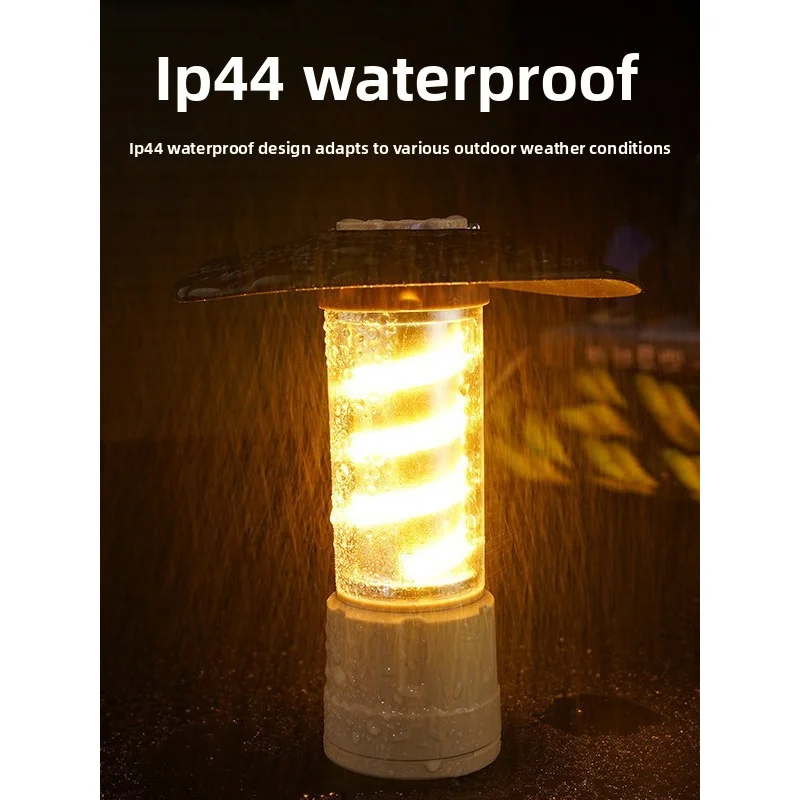 Multifunctional Rechargeable Camping Light - Portable Tent Lamp Handheld Flashlight for Outdoor Stall Lighting