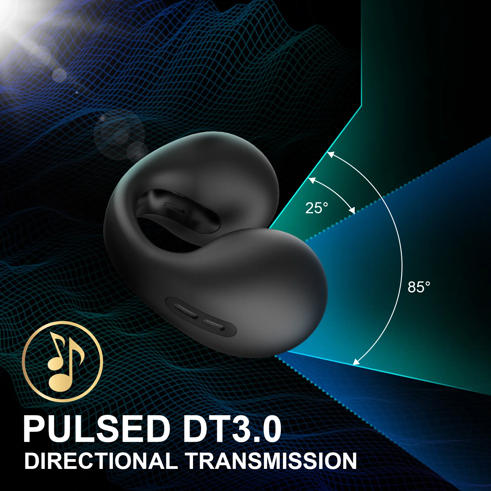 Sound Earcuffs Headset Earring AM-TW01 Wireless Bluetooth Headphones Earhooks Sport Earbuds with Charging Case