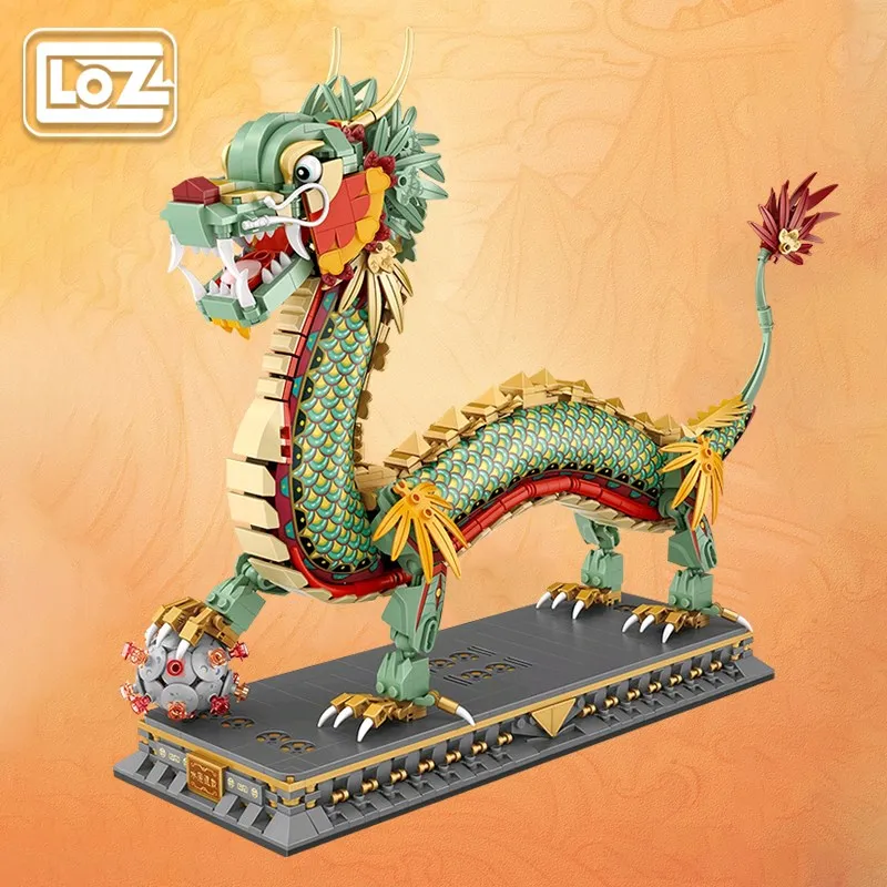 

Loz New Year New Year Zodiac Dragon National Fashion Chinese Style Building Blocks Small Particle Assembly Decoration Fashion