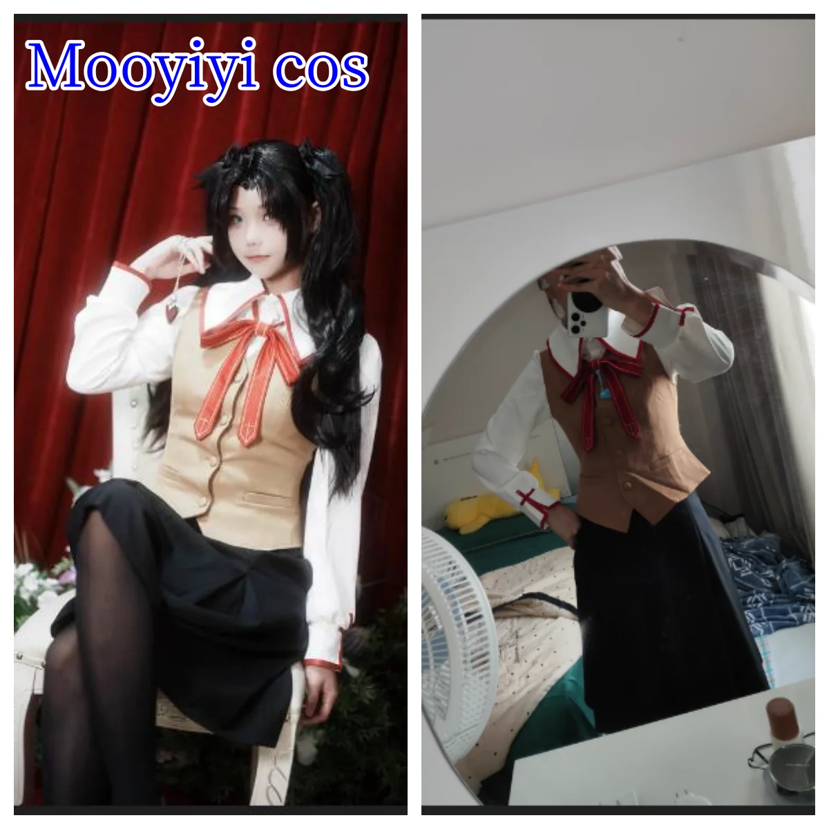 

school uniform Hot New Matou Sakura Cosplay Costume Halloween Christmas Role Playing Party Comic Exhibition Tohsaka Rin Fate