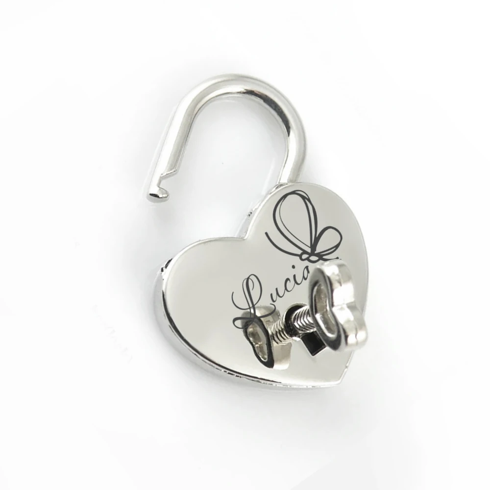 1pc Custom Heart Lock Metal Heart Lock Precision polishing smooth heart romantic gift