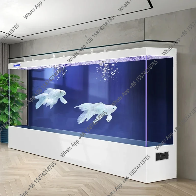 

Роскошный сверхбольшой аквариум для рыбок: современный декор для гостиной, экологичный бокс-аквариум, умные товары для животных すいそう FYFT
