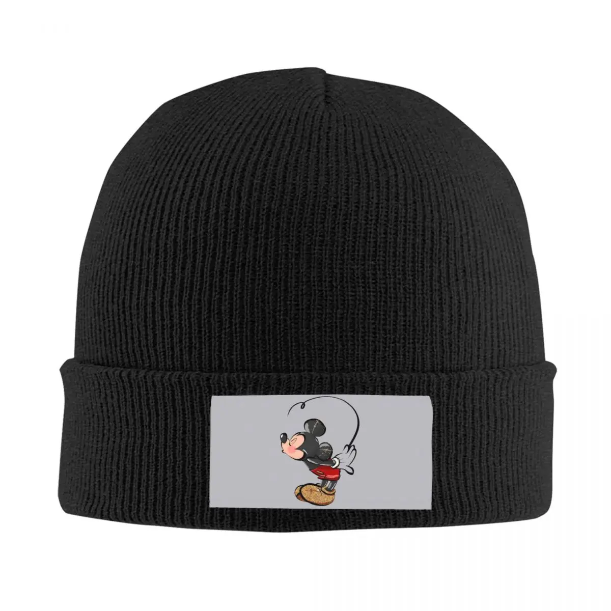 الرسوم المتحركة المخصصة ميني ميكي ماوس Skullies Beanies قبعات للرجال النساء الشارع الشهير الشتاء الدافئة متماسكة قبعة الكبار الساخن بونيه القبعات #1
