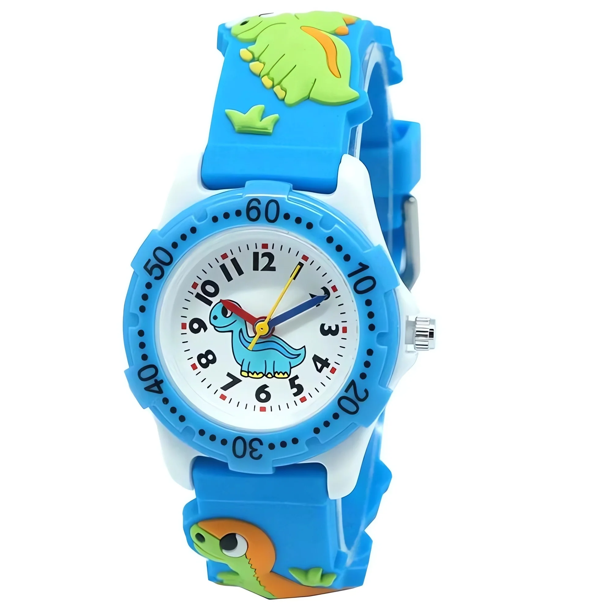 Cute 3D Dinosaur Cartoon Children's Watch Rubber Strap Silicone Quartz Wristwatch for Boys And Girls Kids Brand Watch