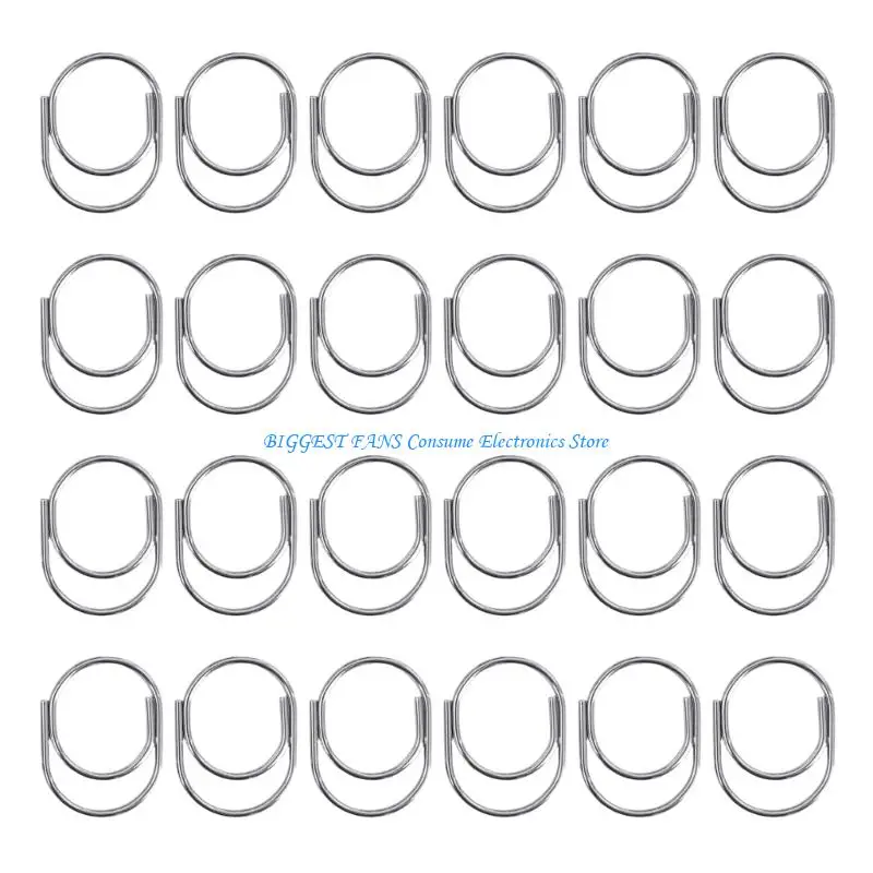24pcs زخرفة الورق paperclips الورق الفولاذ المقاوم للصدأ مقطع مرجعية صغيرة مقاطع مرجعية