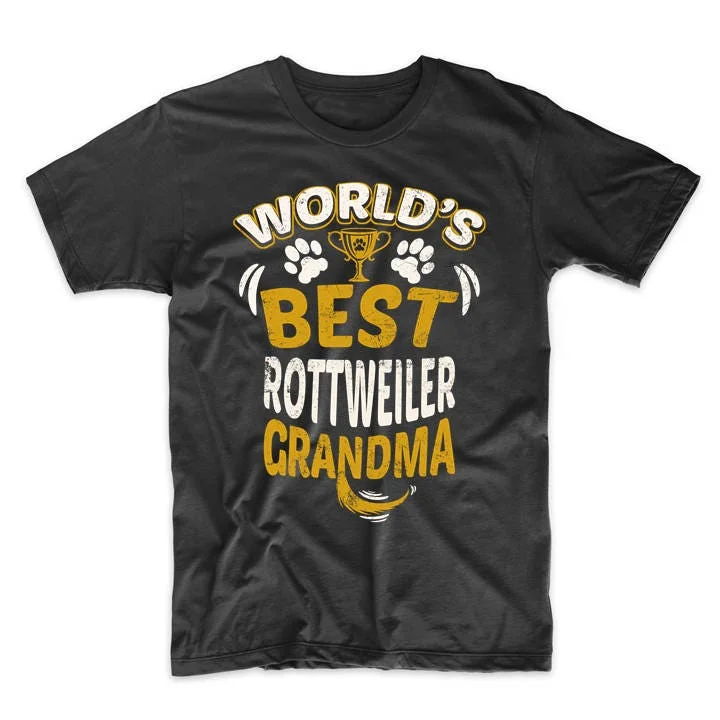 World'S Best Rottweiler Grandma T Shirt By Really Awesome