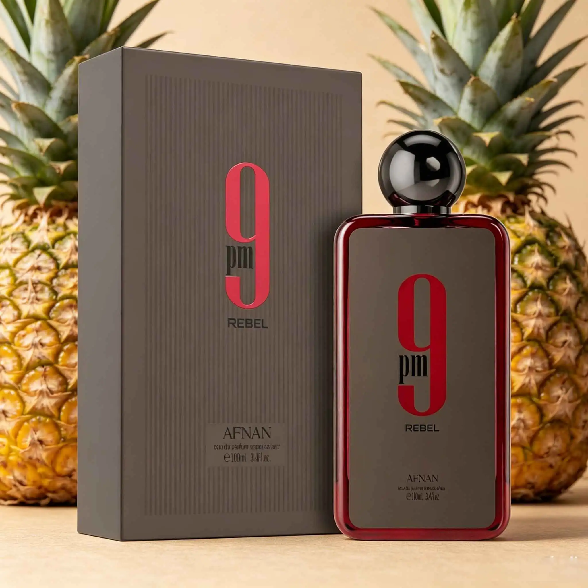 

Afnan 9PM Rebel Rebel perfume is warm and fruity, with a calm wooden tone. The sweet smell of pineapple bursts with vitality. It is wild and charming, suitable for daily travel and night parties.
