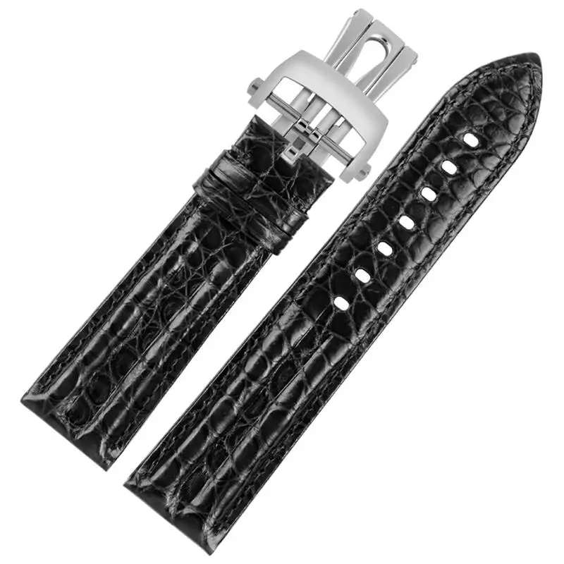 

COE 23mm crocodile Watch Strap Watchband For Blancpain 5000 5015 Fathoms Watch Black Blue Soft Strap Folding Buckle