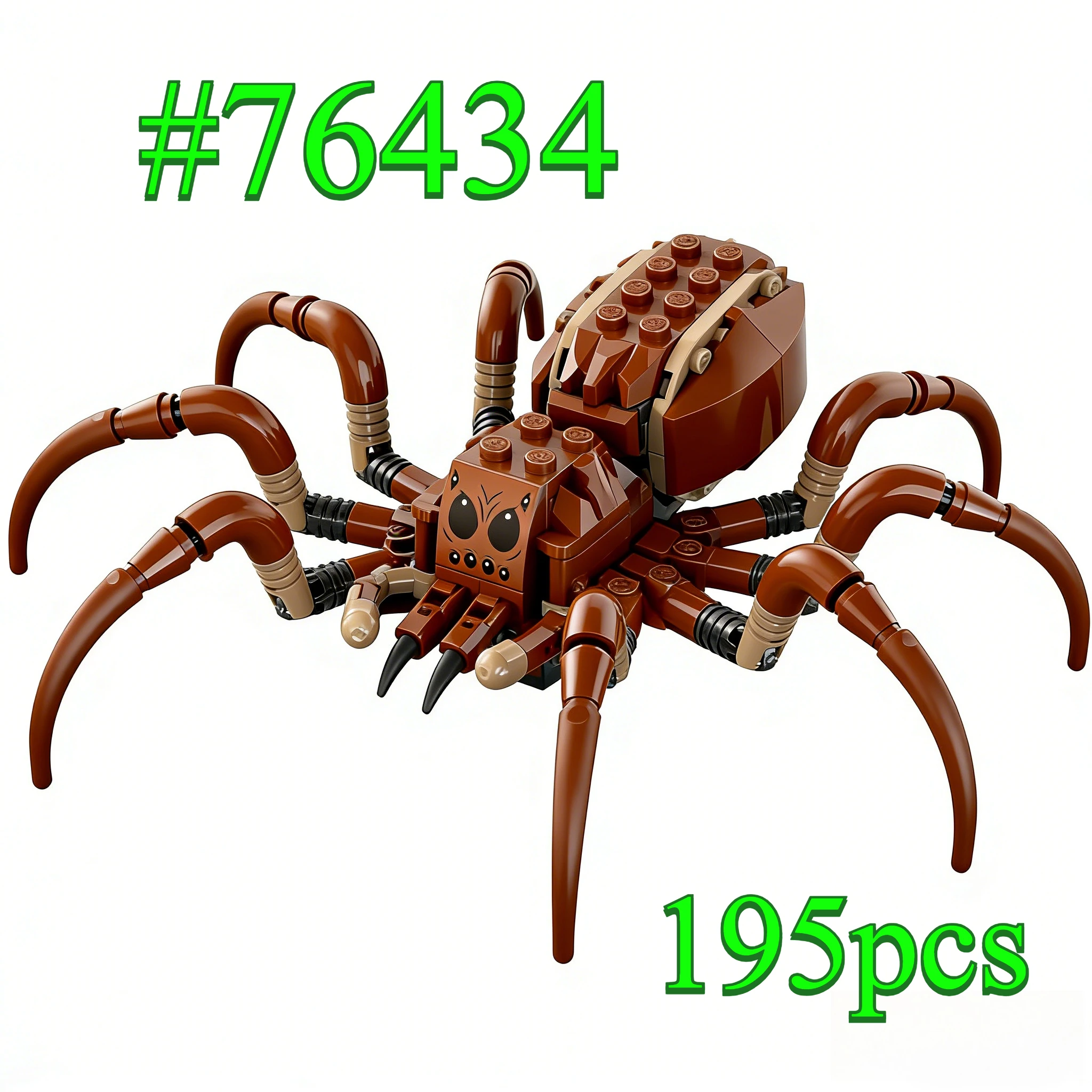 

Наборы строительных блоков Brown Magic Spider 76434, подходящие для подарков на день рождения, совместимые с деталями Lego, 195 шт.