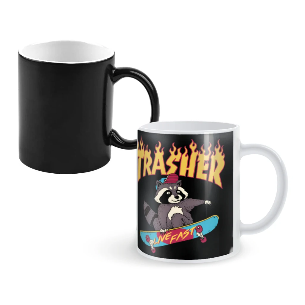 

Trasher!Coffee Mugs And Mug Creative Color Change Tea Cup Ceramic Milk Cups Novelty Gifts