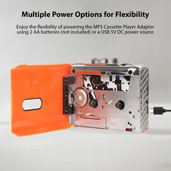 Tonivent Portable Cassette to MP3 Player Mini Tape Player MP3 Converter Built-in Microphone and 3.5mm Headphone Input Software