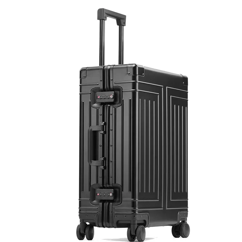 XQ-Valise d'Affaires en Alliage d'Aluminium, 20''24''26''29 Pouces, PerfecLining Retro Travel Trolley Bagage Bag