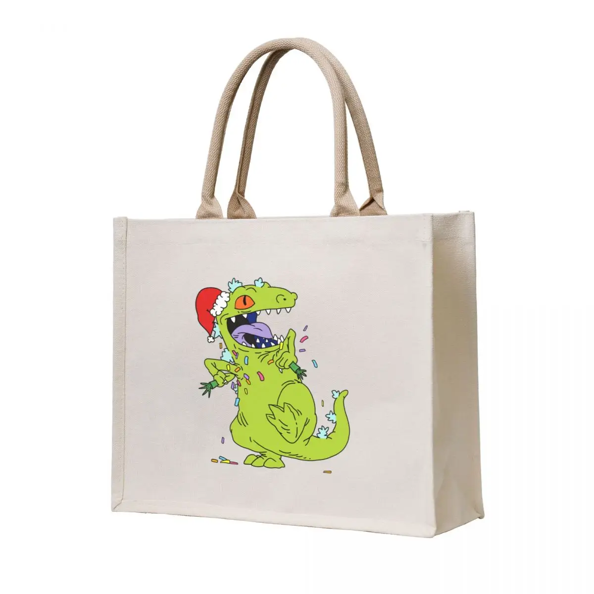 

Rugrats Christmas Reptar Tote Bag Women's shopping bag reusable shopping bags eco bag folding