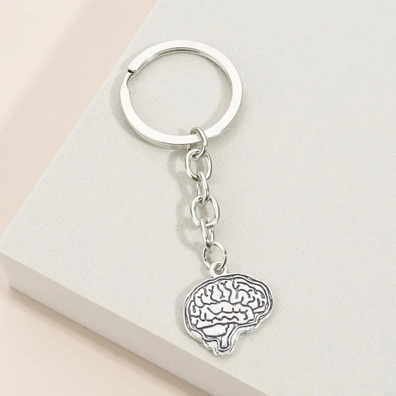 P9FE Anatomischer Gehirn-Schlüsselanhänger, Gehirn-Orgel-Anhänger, Schlüsselanhänger, 3D-Neurologe, für Schlüsselhalter für Arzt, Frauen, Männer, Geburtstagsgeschenk – Detail 8