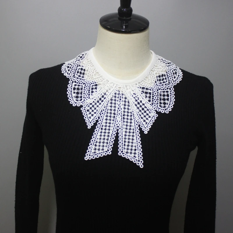 S1Y1 Embroidery Lace Neckline Fake Collar Womens Fashion Clothing Accessories