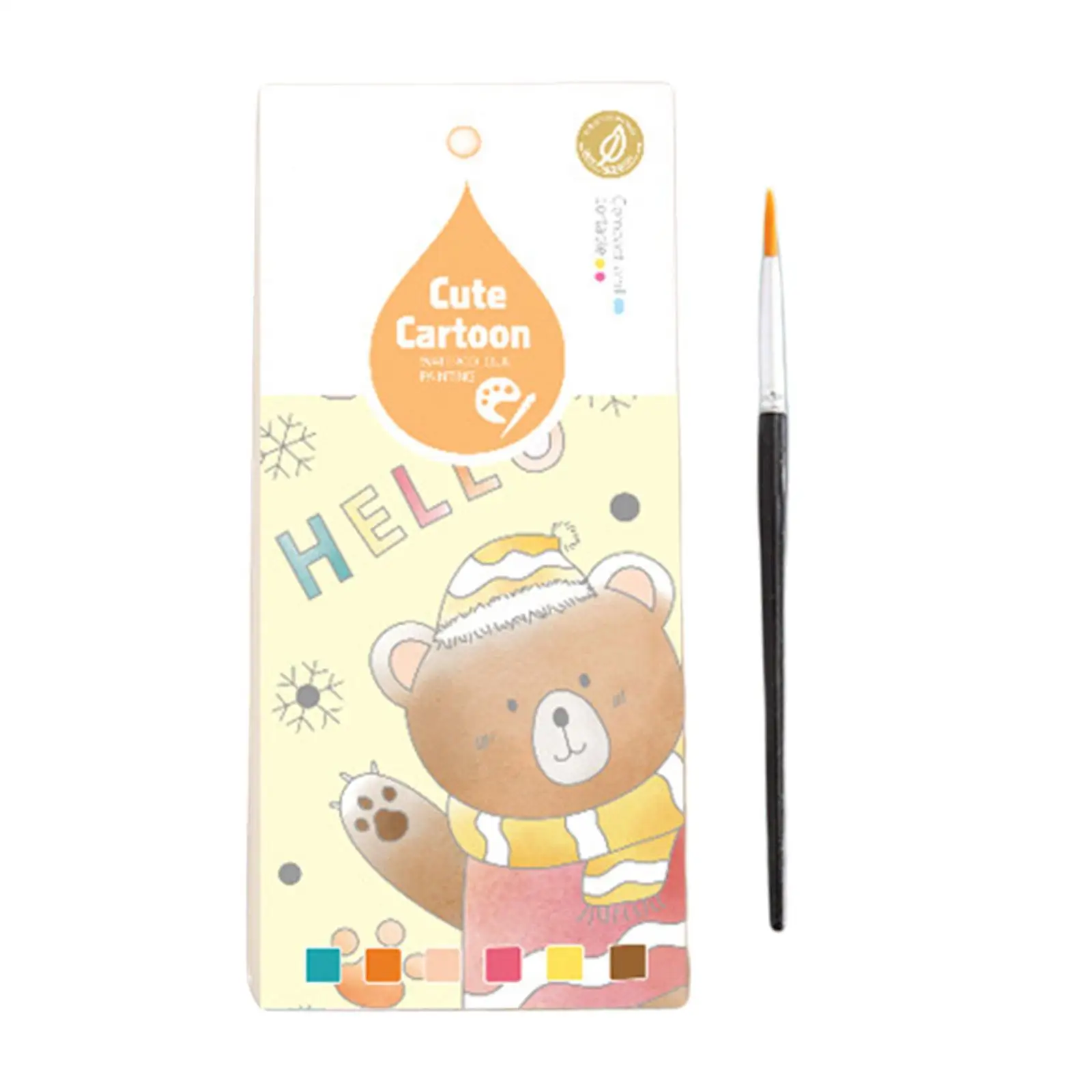Watercolor Paint Bookmark Portable Coloring Game Entertainment DIY Pocket Watercolor Painting Book for Kids Children Beginners