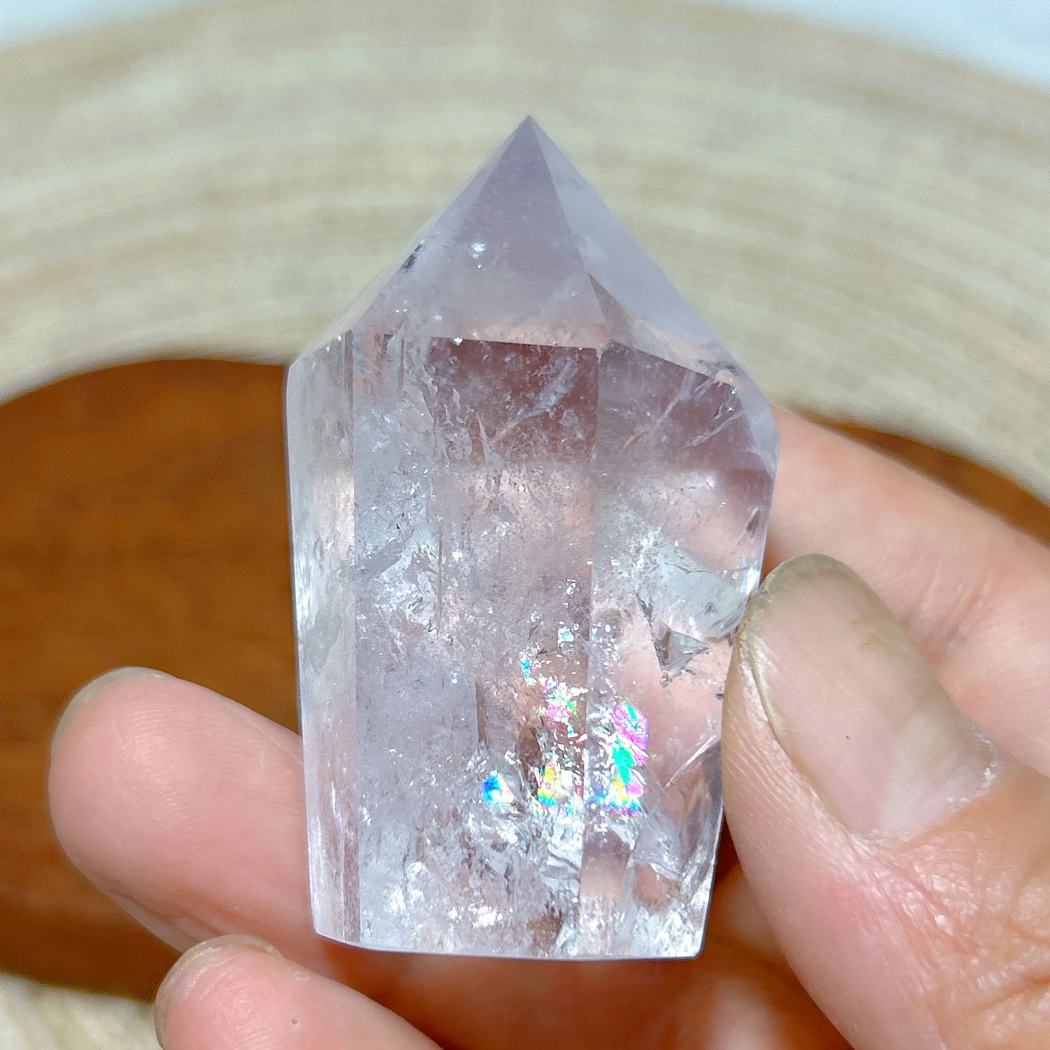 

High Quality Natural Brazil Crystal Rainbow Clear Quartz Tower Healing Gemstones Reiki Mineral Energy Home Decorations Gift