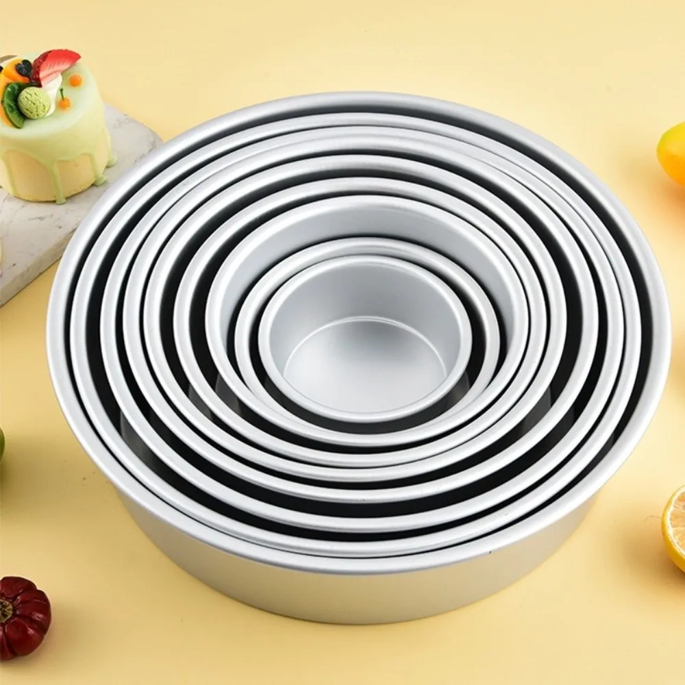 4/5/6/7/8/9/10 Inch Cake Bake Pan Round Non-Stick Cake Mold Pan Aluminum Alloy Heat-Resistant Cake Tin Kitchen Dessert Baking