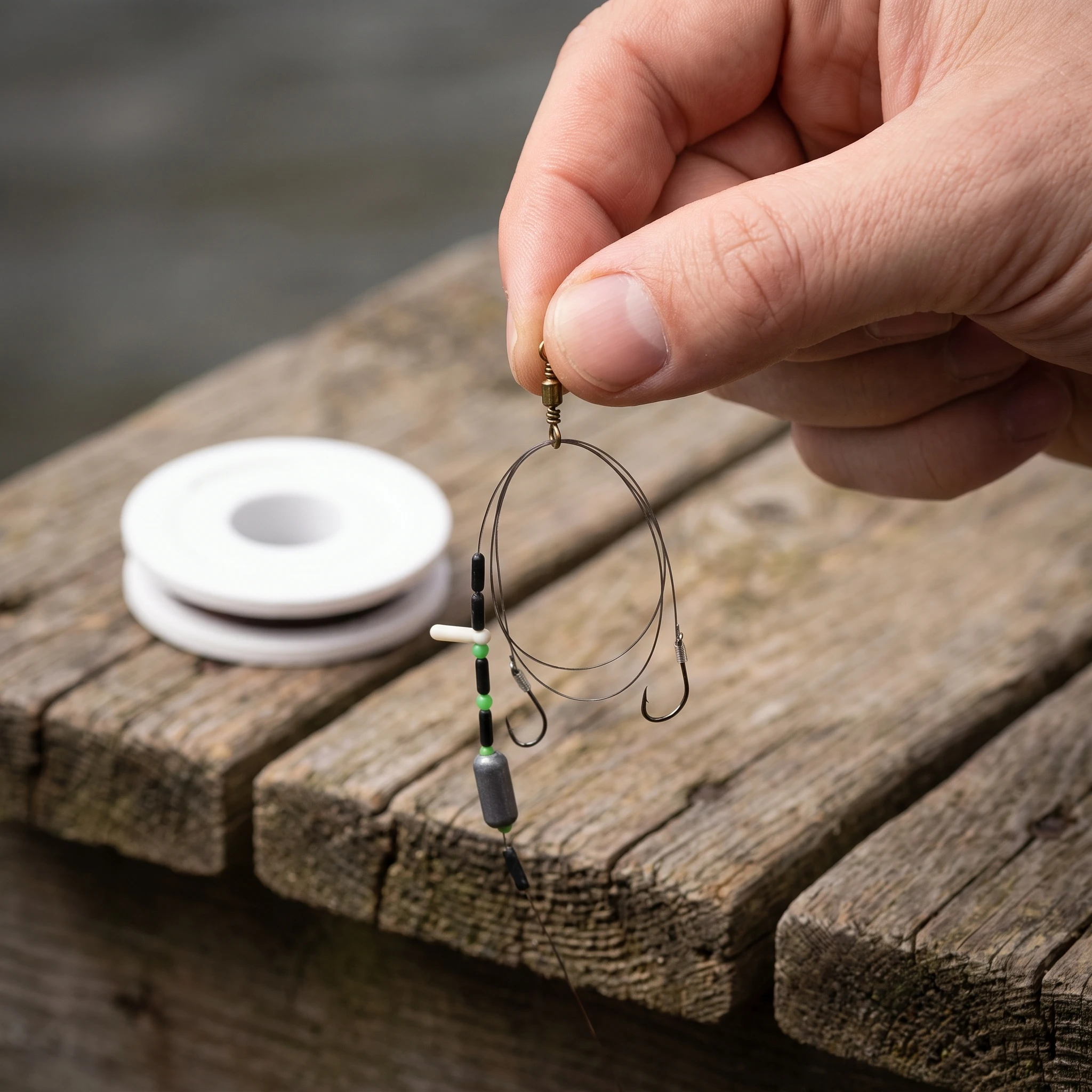 equipamento-de-pesca-com-anzois-duplos-pronto-para-uso-linha-de-nylon-de-alta-resistencia-para-pesca-em-Agua-doce-carpa-rio-e-lago