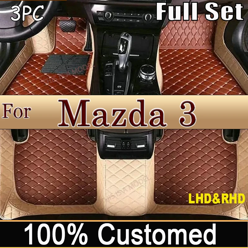 

Car Floor Mats For Mazda3 Mazda 3 BK 2004~2009 Auto Rugs Durable Waterproof Carpet Luxury Leather Mat Full Set Car Accessories