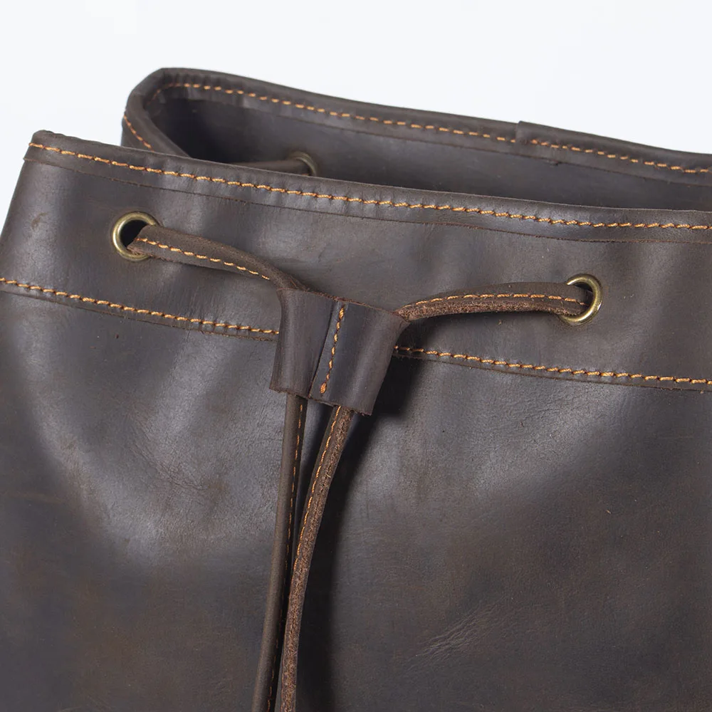 S.WORKER Vintage Echtleder-Rucksack für Herren, Reise-Vintage-Crazy-Horse-Schultasche, Große Laptop-Schultertasche aus Rindsleder für Männer – Detail 16
