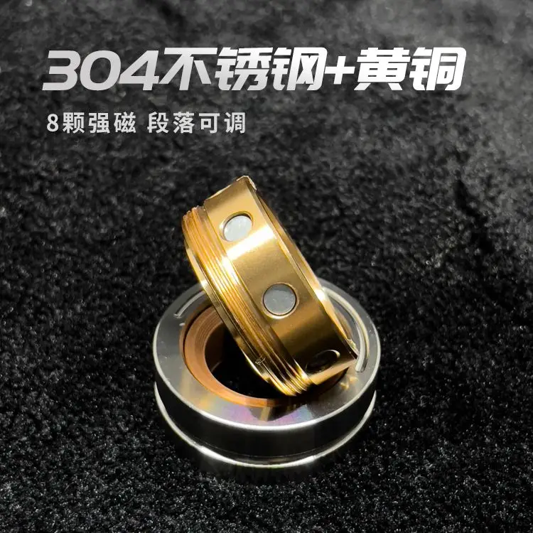 EDC Toy Paragraph Ring Stainless Steel Mechanist Metal Finger Gyroscope Decompression Tool Handle Piece Pop Coin