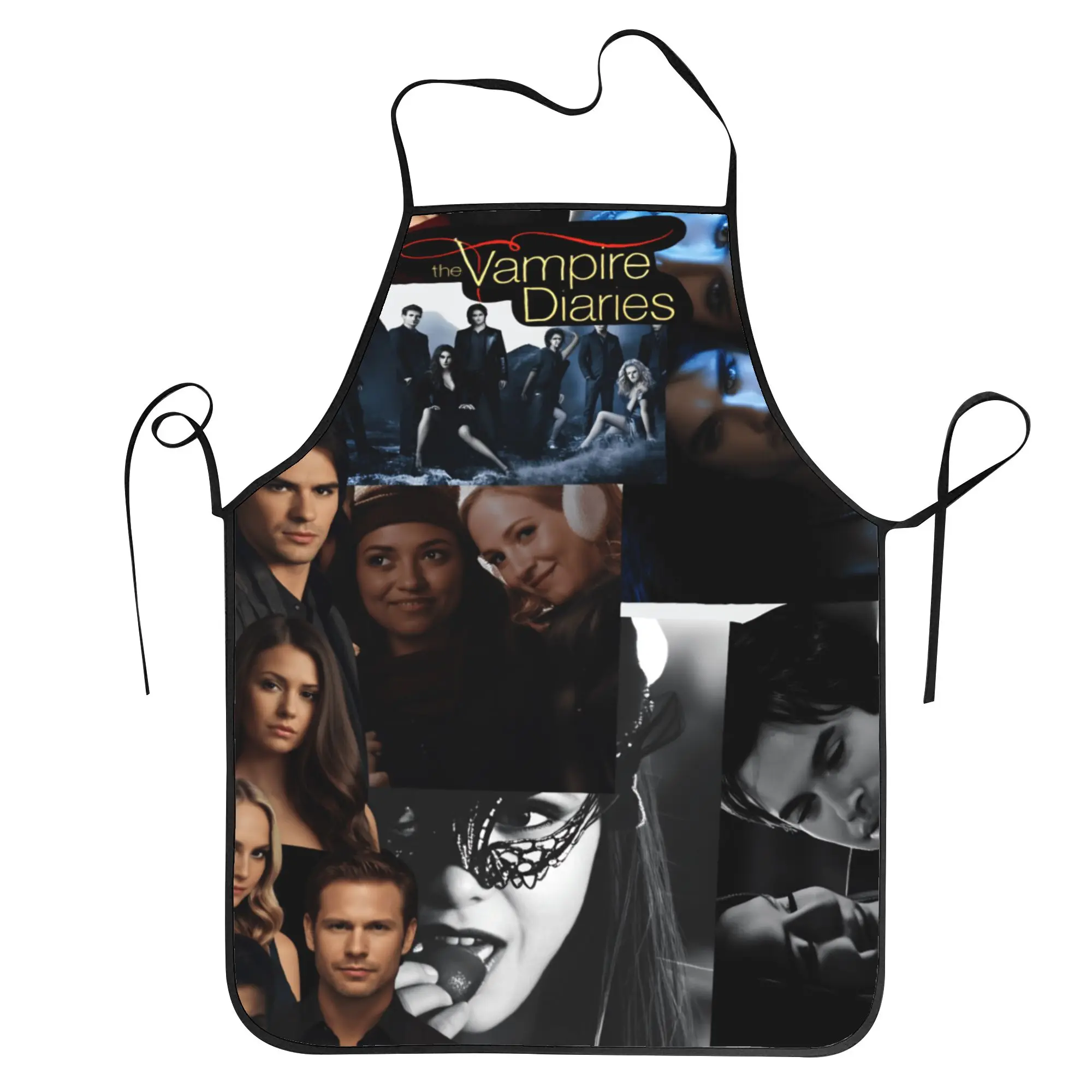 

The Vampire Diaries Damon salvatore Apron Household Manicure Kitchen Accessories Restraunt Custom Aprons without Pocket