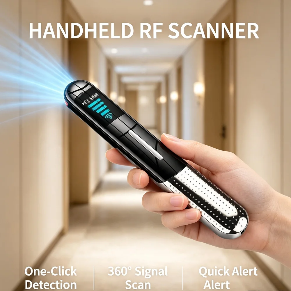 Multi-function Anti Spy Detector, RF Signal Scanner Hidden Camera & GPS Tracker Detector, Anti Listening Bug Detector for Hotel