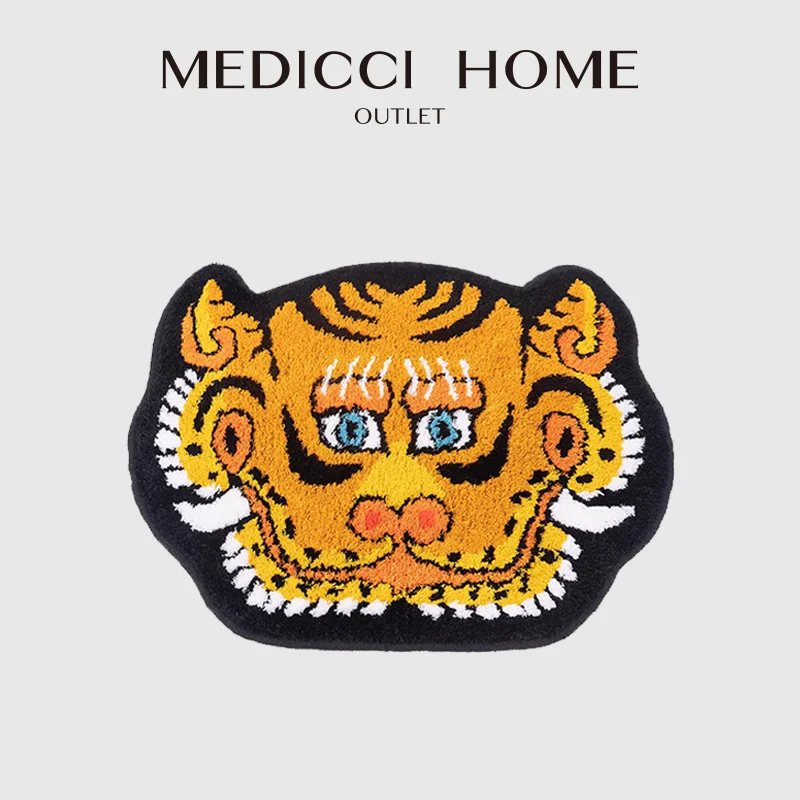 

Medicci Home Tibetan Tiger Fluffy Tufted Rugs Luxury Hand Knotted Carpet Floor Mat For Chair Seat Cushion Tapestry Wall Hanging