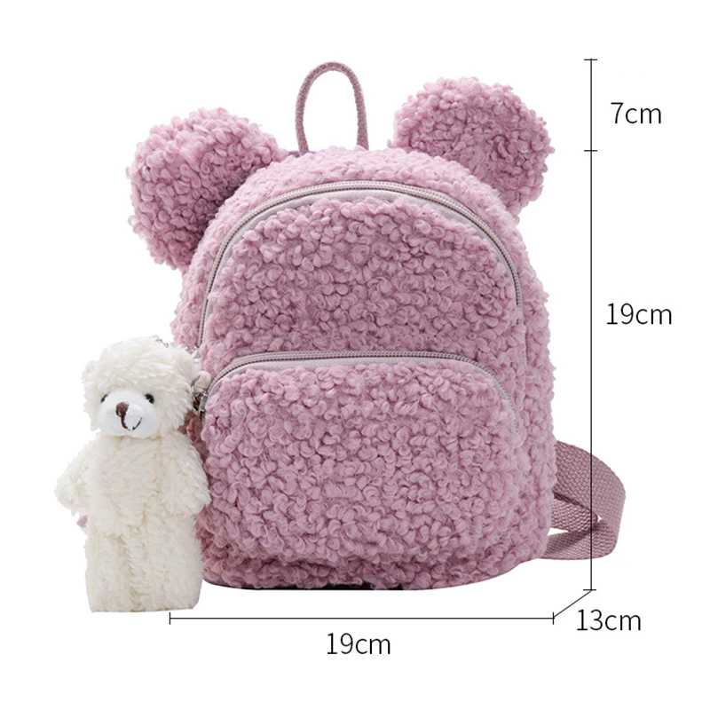 Children Schoolbag Kids Backpacks Kindergarten Plush Lovely Cartoon Ear Backpack for Boy Girl School Small Kawaii Bags