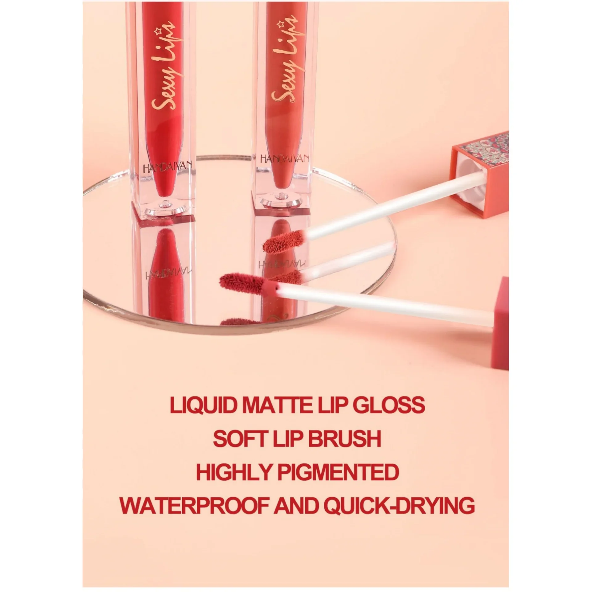 6 Colors Waterproof Matte Liquid Lipstick Velvet Clay Texture Bohemian Style Earth Tones Non-Stick Lasting Lip Gloss Makeup