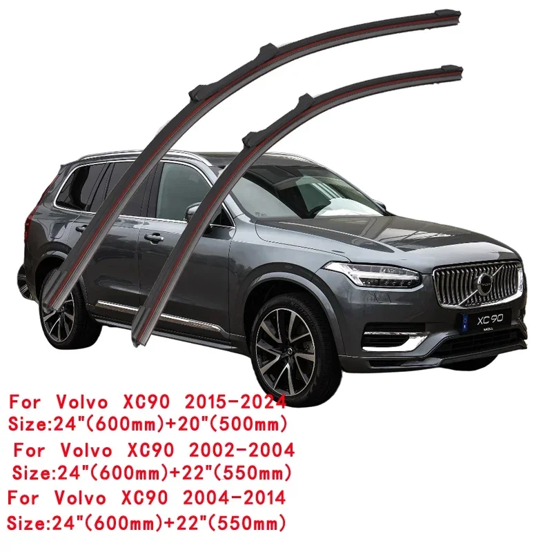 For Volvo XC90 2002-2024 Car Windshield Wiper Blade Front Windscreen Brushes Washer Accessories Window Cleaning Replacement