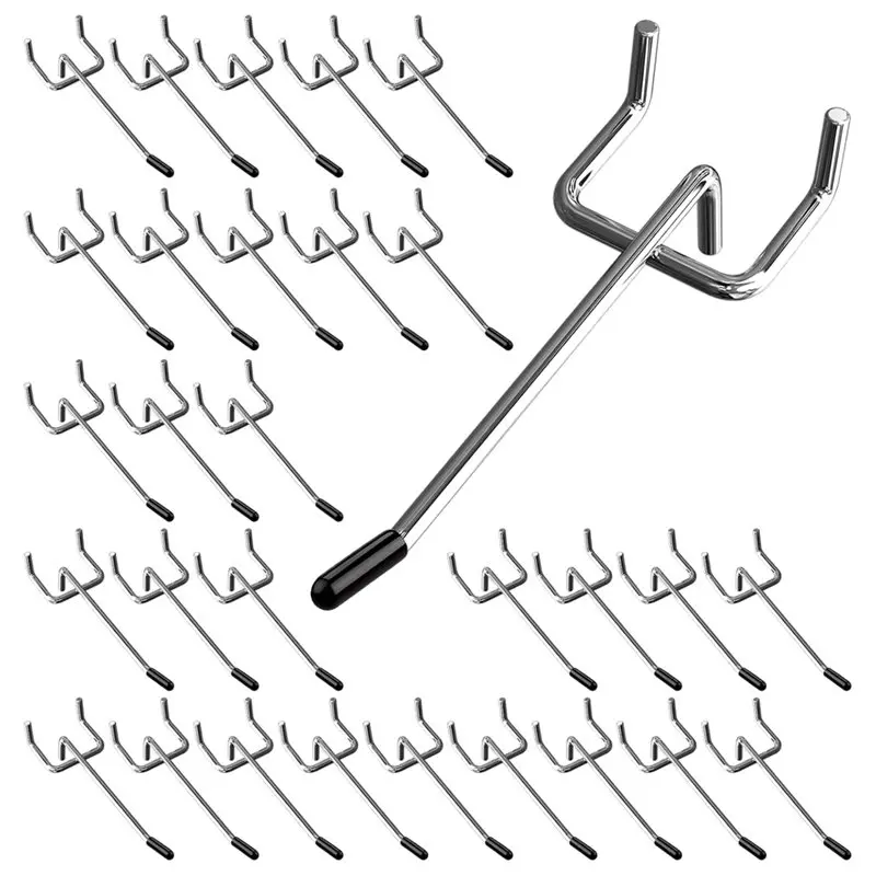 Pegboard Organizer Hooks 30Pcs 4 Inch, For Garage Workshop Tool Storage, Fits 1/8
