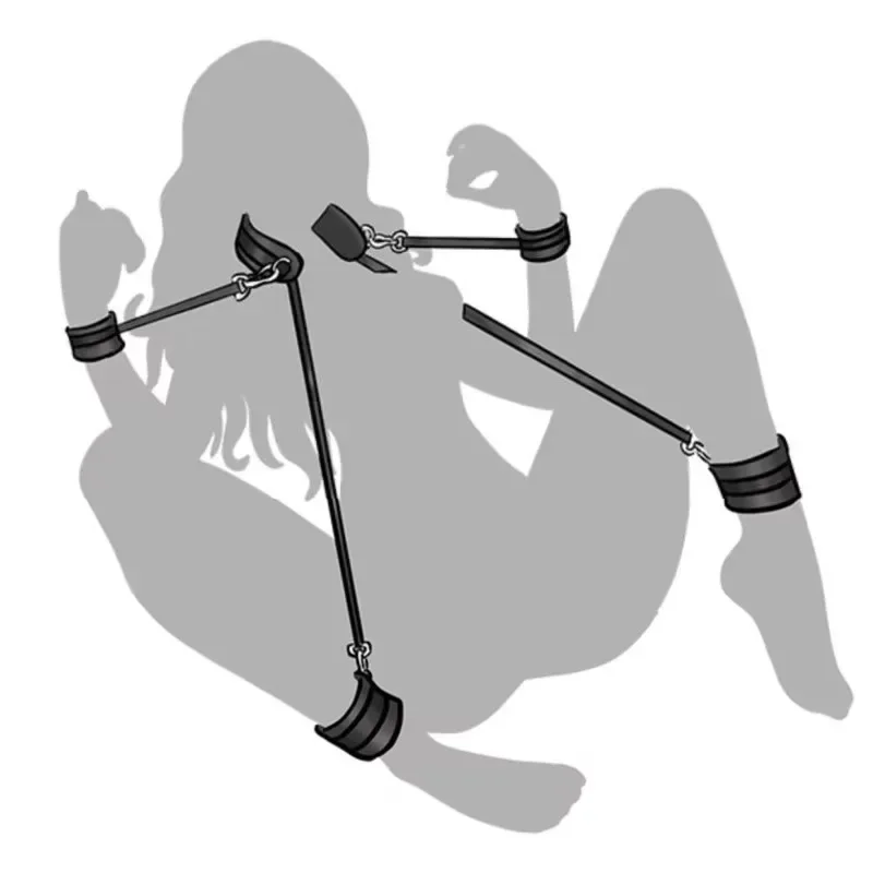 Couple Bondage Game Velcro Bed Sensual Restraints Gear Sexual Position Fixing Strap Escape-Proof BDSM Bondage Kit for Beginners