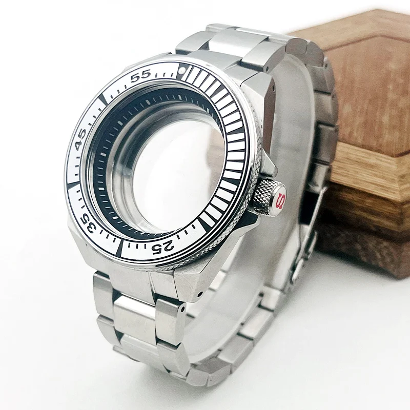 Stainless Steel Samurai Bracelet 22mm Strap Deployment Folding Buckle Solid Arc Ends 22mm SRPE Samurai Watch Band Belt