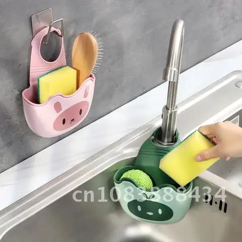 

Sink Kitchen Accessories Soap Storage Bathroom Organizer Shelf Sponge Drain Holder Rack Hanging Basket Faucet Products Shelves