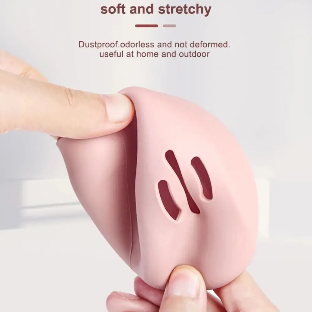 Portable Silicone Makeup Sponge Holder Khaki Pink White Multi-Hole Makeup Sponge Case Eco-Friendly Puff Organizer Box Cosmetic