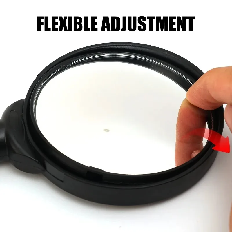 For Bicycle Motorcycle Handlebar Flexible Adjustable Reflective Rearview Mirror Bike Mirror Soft Stem Rear View Mirror 1-2pcs