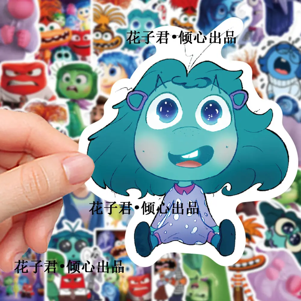 100 sztuk Inside Out 2 Naklejki Disney Kawaii Cute Anime Toys Joy Anger Envy Kubek na wodę Kreatywne dziewczyny Naklejki dekoracyjne Prezenty