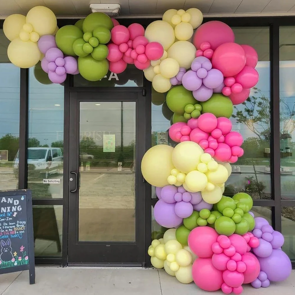 

162 шт. набор разноцветных латексных шаров, подходящий для вечеринок по случаю дня рождения, свадьбы, украшения для вечеринки в честь Дня святого Валентина