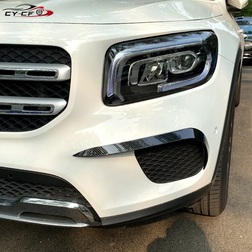 For Mercedes Benz GLB-Class X247 GLB180 GLB200 2020-2021 Front Bumper Spoiler Splitter Air Vent Fog Lamp Grille Trim