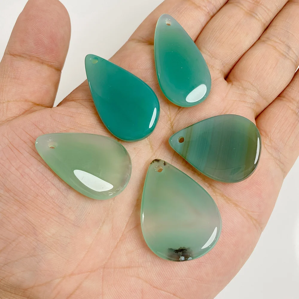 Irregular Waterdrop Stone Pendant Oval Quartz Natural Crystal Agates Drop Charms For Jewelry Making Necklace DIY Earrings 1 Pcs