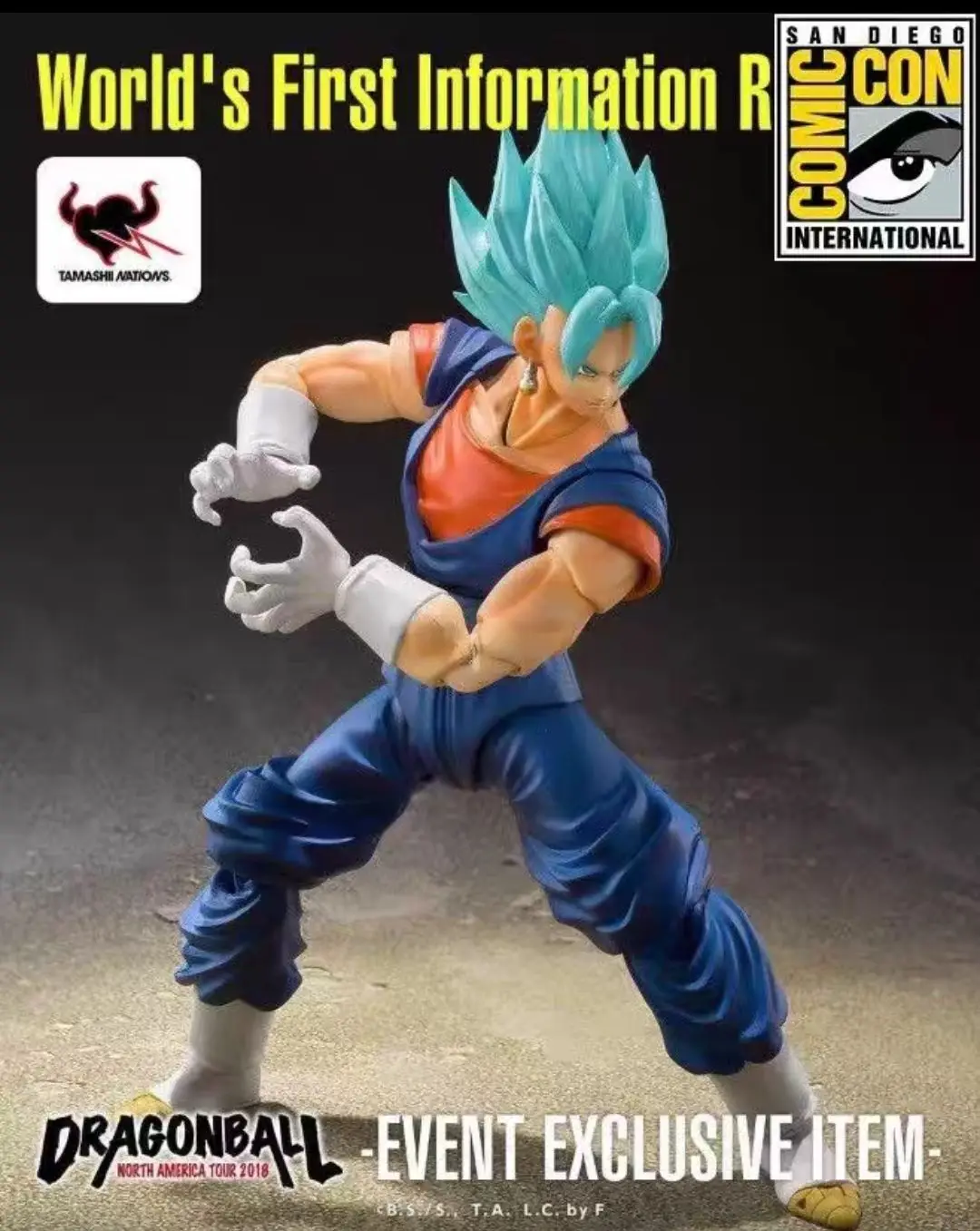 

В наличии: Коллекционная эксклюзивная подвижная фигурка Bandai SHF Dragon Ball Super Saiyan Blue Vegito 2018 SDCC, масштаб 1/12, подарок